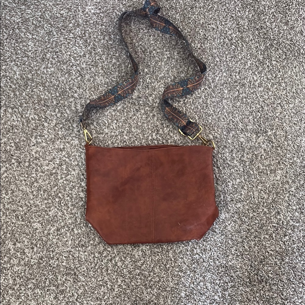 Brown Leather Crossbody Bag